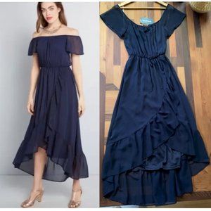 ModCloth Go Gracefully Maxi Dress NWT navy, medium